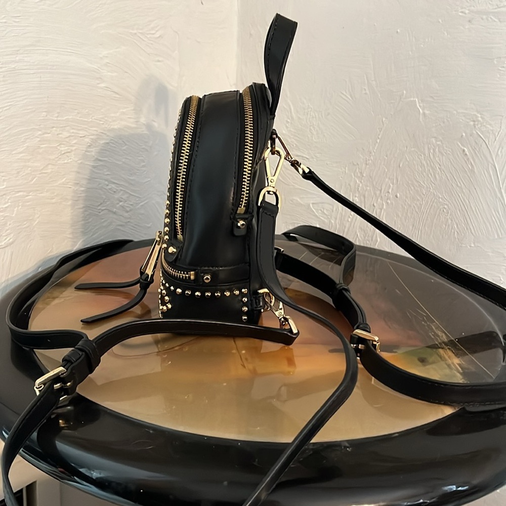 Michael Kors Black Mini Bag with Gold Accents - Picture 11 of 15